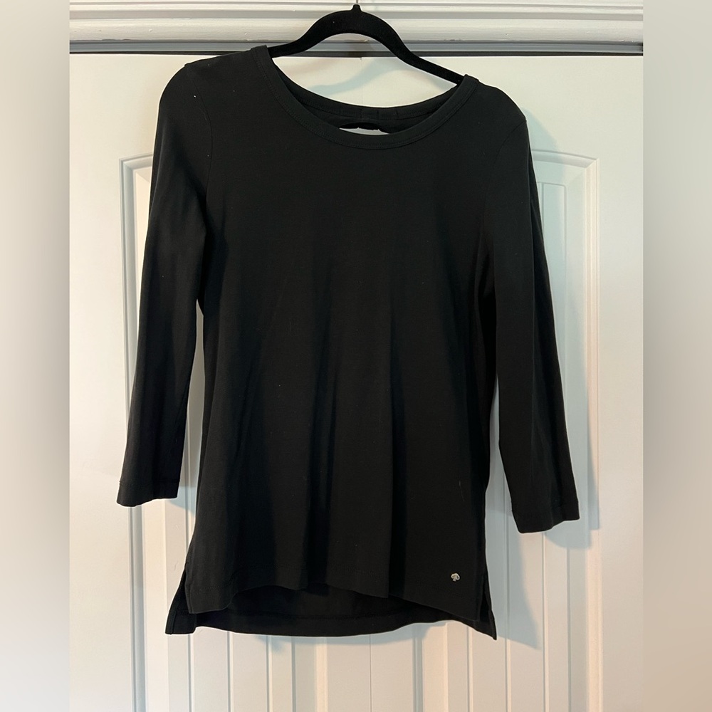 Kate Spade Black Long Sleeve Top